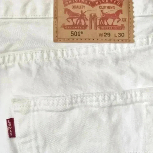Levi's 501 Button Fly White Size 29×30 EUC - Picture 12 of 12